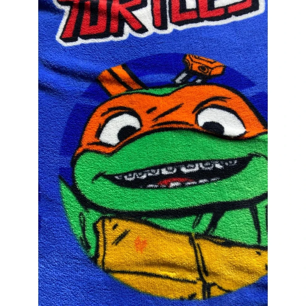 Teenage‎ Mutant Ninja Turtles Mutant Mayhem Blue Plush Throw Blanket 46x60 Kids
